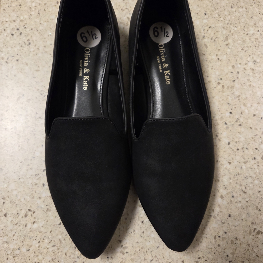 Olivia & Kate Black Loafers